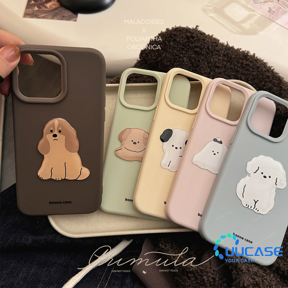 Minimalist Puppy เคสโทรศัพท์สําหรับ Iphone16 Iphone13promax ใหม่ 14pro สําหรับผู้หญิง 12 การ์ตูนสไตล์ญี่ปุ่นเกาหลี 15pro ห่อนุ่ม 15 เคสซิลิโคน DFY