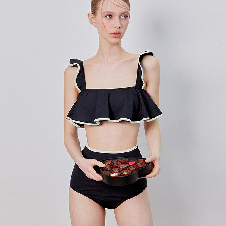 Gwenny M-XL ชุดว่ายน้ําสตรีวันหยุดชายทะเลเอวสูงเซ็กซี่สไตล์เกาหลี