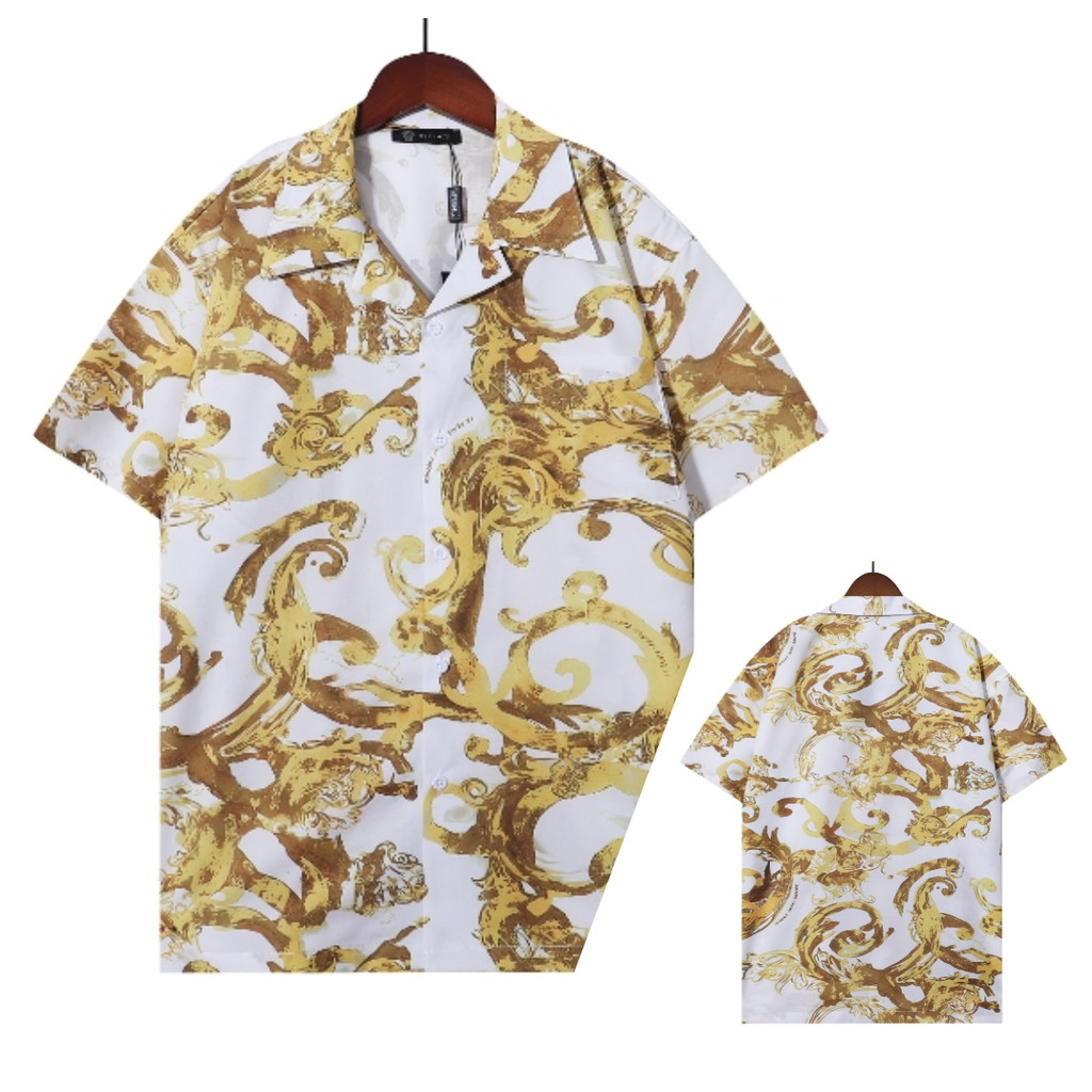 3602 Retro Magic Pattern พิมพ์ผู้ชายผู้หญิงชุดเสื้อ