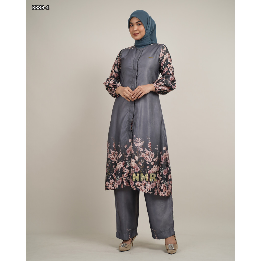 NMR Biba Print Tunic Pants Set Vol 3383