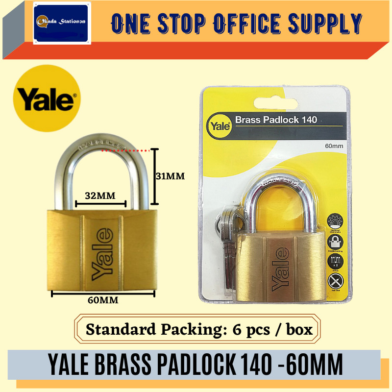 YALE BRASS PADLOCK / PADLOCK BRASS YALE 140 - 60MM