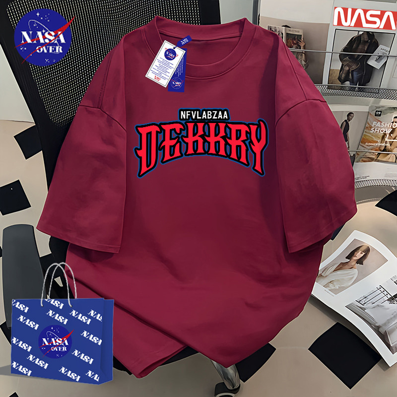 【พร้อมส่ง】 NASAคอกลม เสื้อยืด ผ้าฝ้ายแท้100% แขนสั้น ทรงโอเวอร์ไซส์ ใส่ได้ทั้งชายหญิง ลายพิมพ์สีแดง เสื้อYG315 – โปรปัง