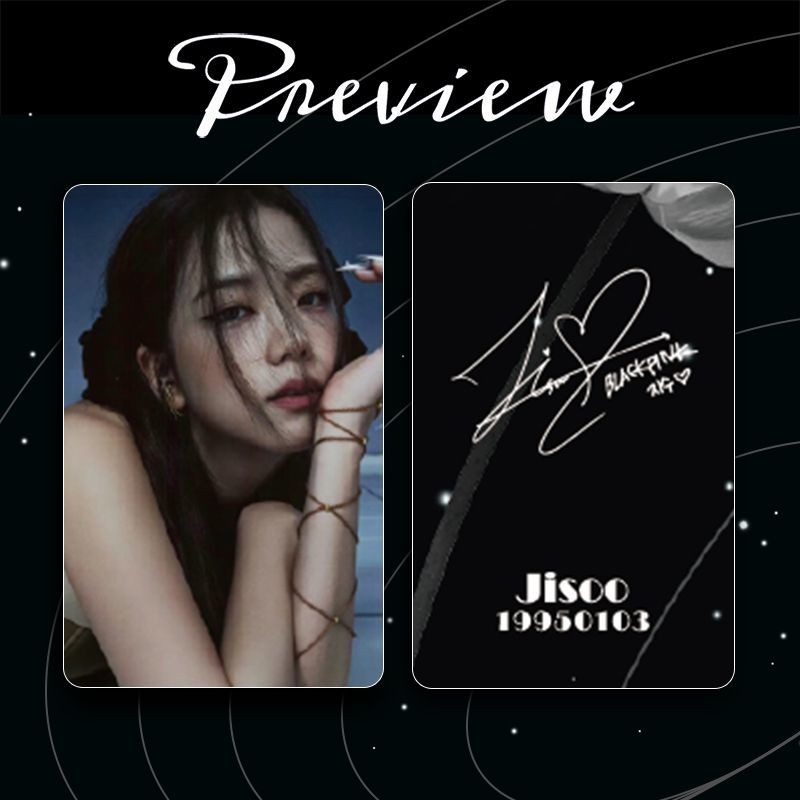 Jisoo Kim Jisoo Merchanted ห้าชิ้นชุด BLACKPINK Hand-Frame Photocard โปสการ์ดตั๋ว Stub ชุด Jisoo Kim