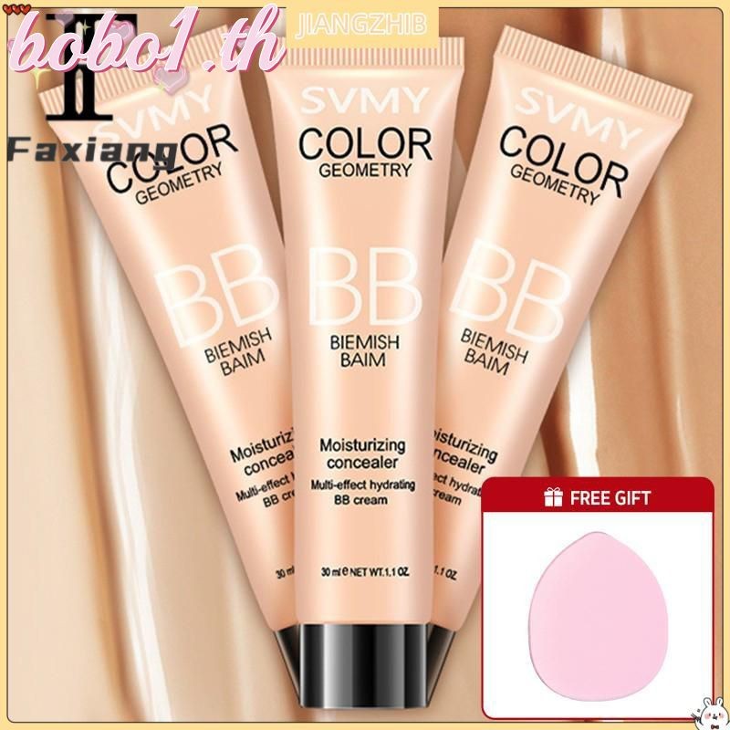 Jiangzhib [พัฟฟรี] Svmy 30ml BB Cream Makeup Full Coverage Foundation Oil Control คอนซีลเลอร์ปากกากั