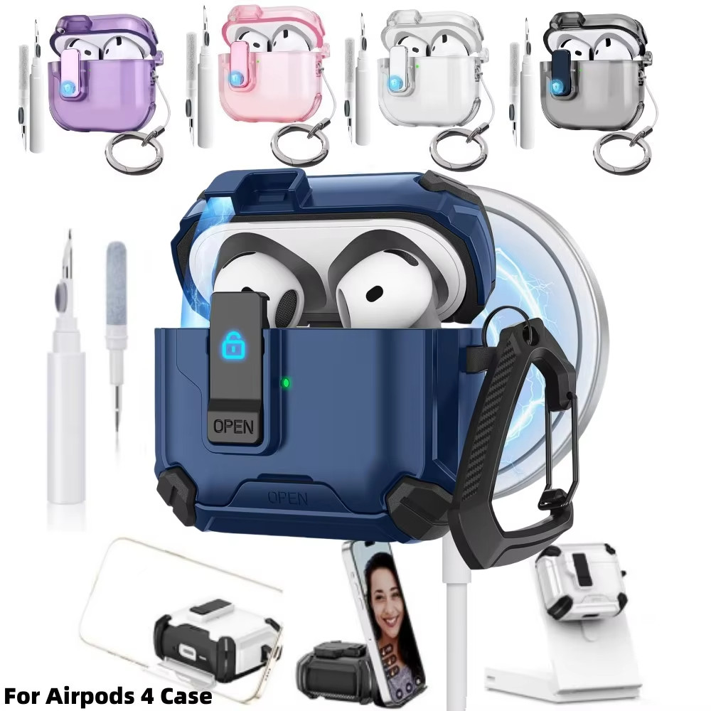 พร้อมชุดทำความสะอาด เคส AirPods 4 และ AirPods Pro 2 3 Case เคสแอร์พอด กันกระแทก ล็อกฝาได้ สำหรับ AirPods 3 2 1 4 ANC Pro