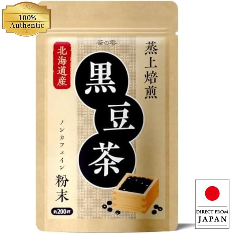 Black Soybean Tea ชาเมล็ดถั่วดำLOHAStyle ผงชาถั่วดำผลิตในฮอกไกโด 100 กรัม (ประมาณ 200 ถ้วย) ผงชาในปร