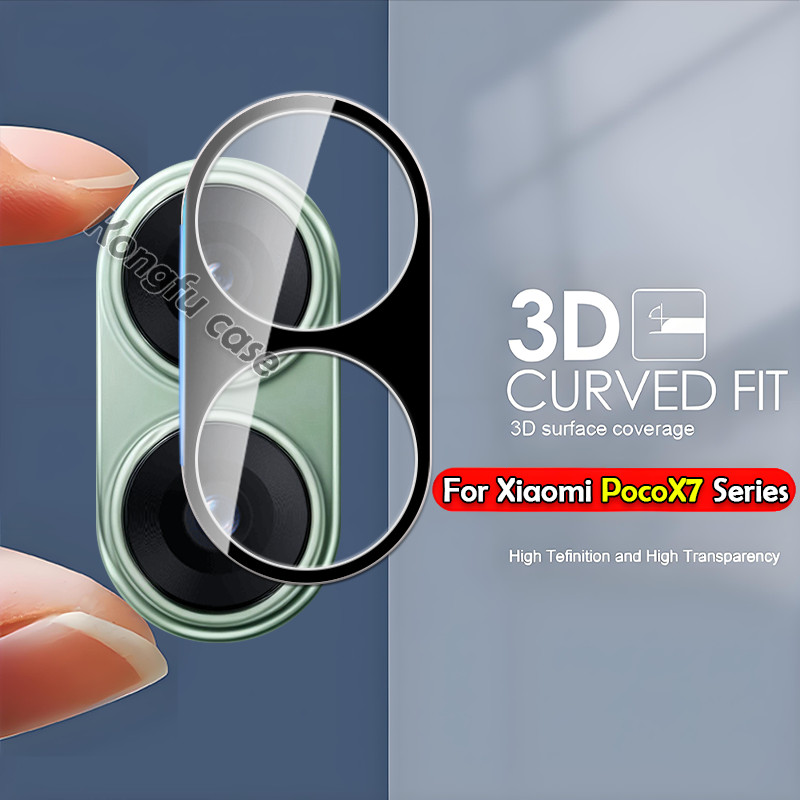 1-3 ชิ้นกล้องฟิล์มกระจกนิรภัยสําหรับ Xiaomi Poco M8 M7 Pro PocoM8 PocoM7 Plus 4G 5G 3D แบบบูรณาการโปร่งใสเลนส์ Protector Full Coverage ป้องกันฟิล์มแก้วเลนส์