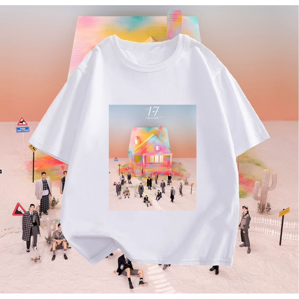 kpop KPOP NEW SEVENTEEN (세븐틴) BEST ALBUM ‘17 IS RIGHT HERE’ t-shirt kpop S-5XL