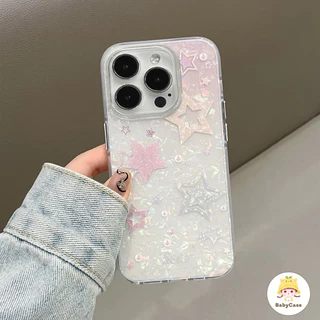 เคสไอโฟน 7Plus สำหรับ iPhone 16 11 15 13 12 14 Pro Max 16 7 8 15 14 Plus XR X XS Max รูปแบบเปลือกหอยสดสดสดแสนโรแมนติก
