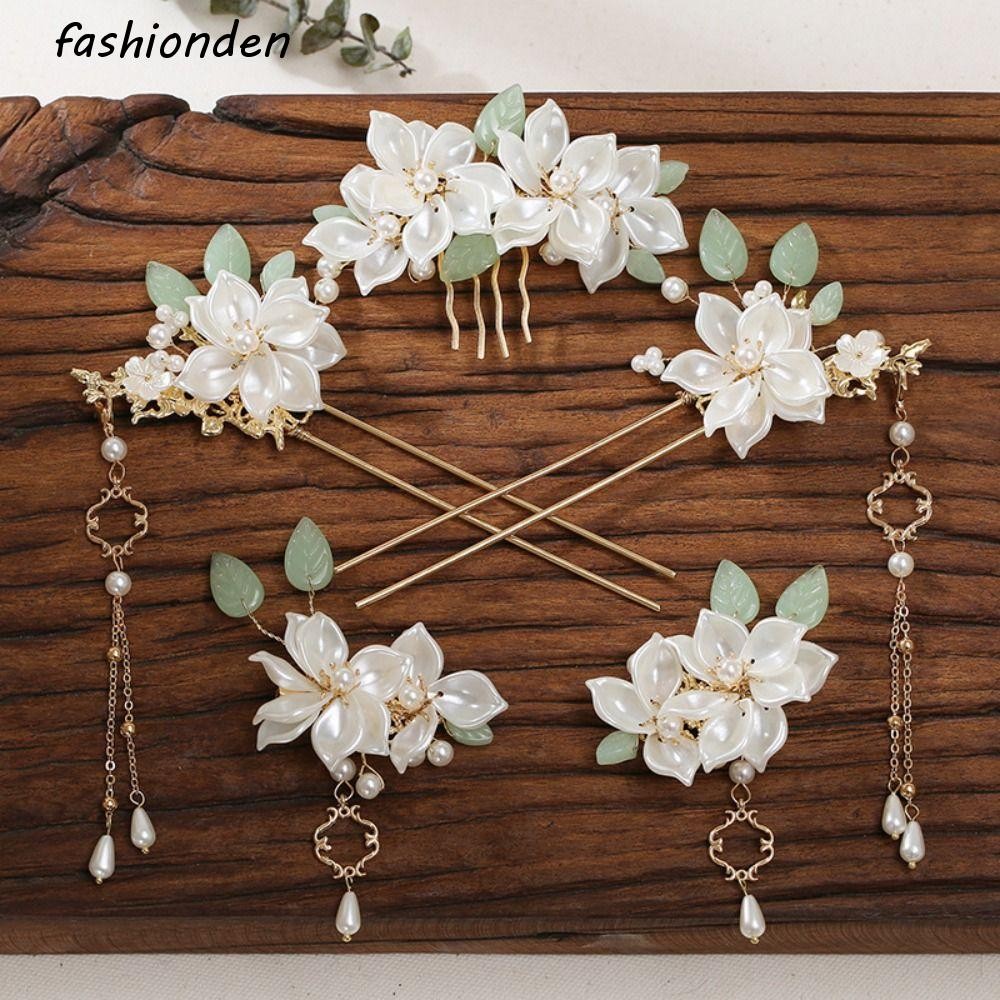 แฟชั่นเดน ชุดแต่งงานอุปกรณ์ผม,พลาสติกโลหะผสมเจ้าสาว ชม. หูฟัง,ดอกไม้ห้อยเครื่องประดับใหม่สไตล์จีนยู-รูปร่างต่างหูกิ๊บชุดภาพงานแต่งงา