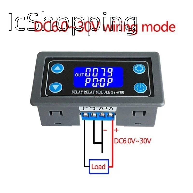 Xy-wj01 โมดูลรีเลย์หน่วงเวลาพร้อมไฟ LED ดิจิตอล Dual Display Cycle Timing Circuit Switch