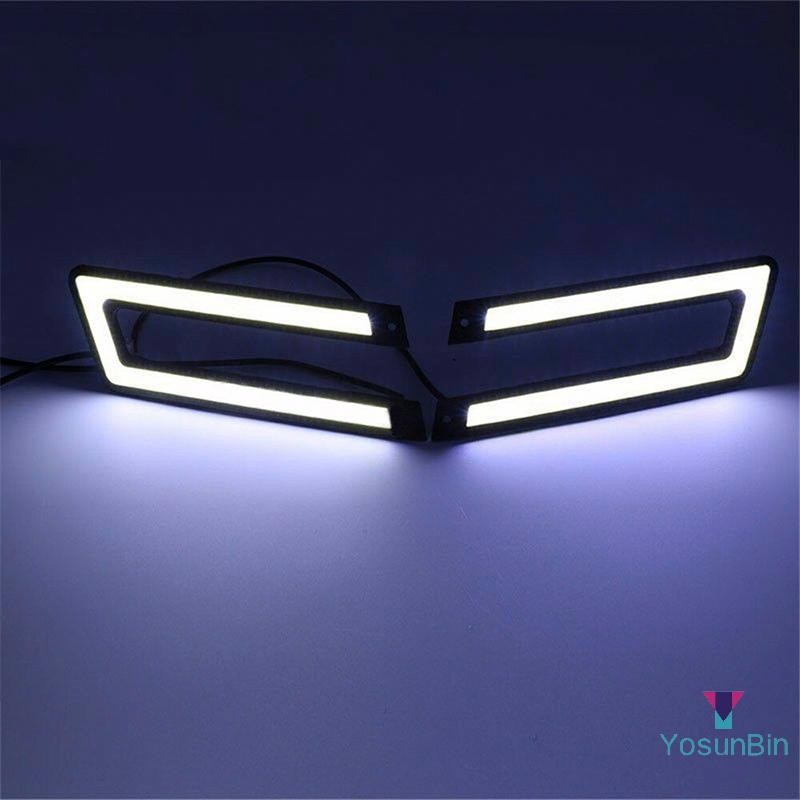 Yosunbin] 1PC U-Shaped 12V LED COB Car Auto DRL ขับรถกลางวันวิ่งโคมไฟไฟตัดหมอกใหม่