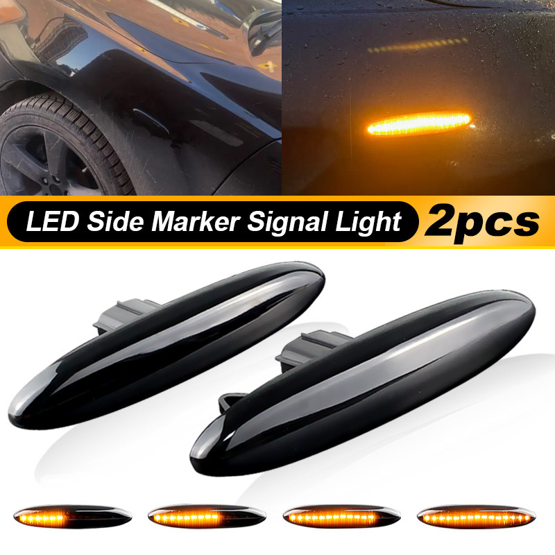 2pcs Led แบบไดนามิกด้านข้างไฟเลี้ยวไฟสัญญาณสําหรับ Lexus IS250 IS350 SC430 Toyota MARK X REIZ CROWN 