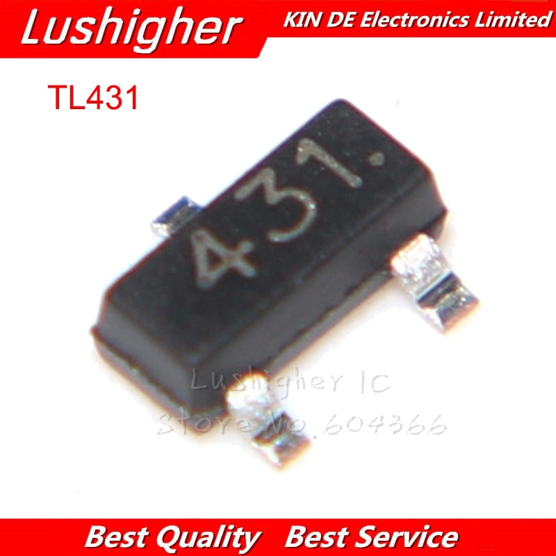 50ชิ้น TL431 SOT TL431A SOT-23 431 SOT SMD ตัวควบคุมแรงดันไฟฟ้าใหม่ IC จัดส่งฟรี