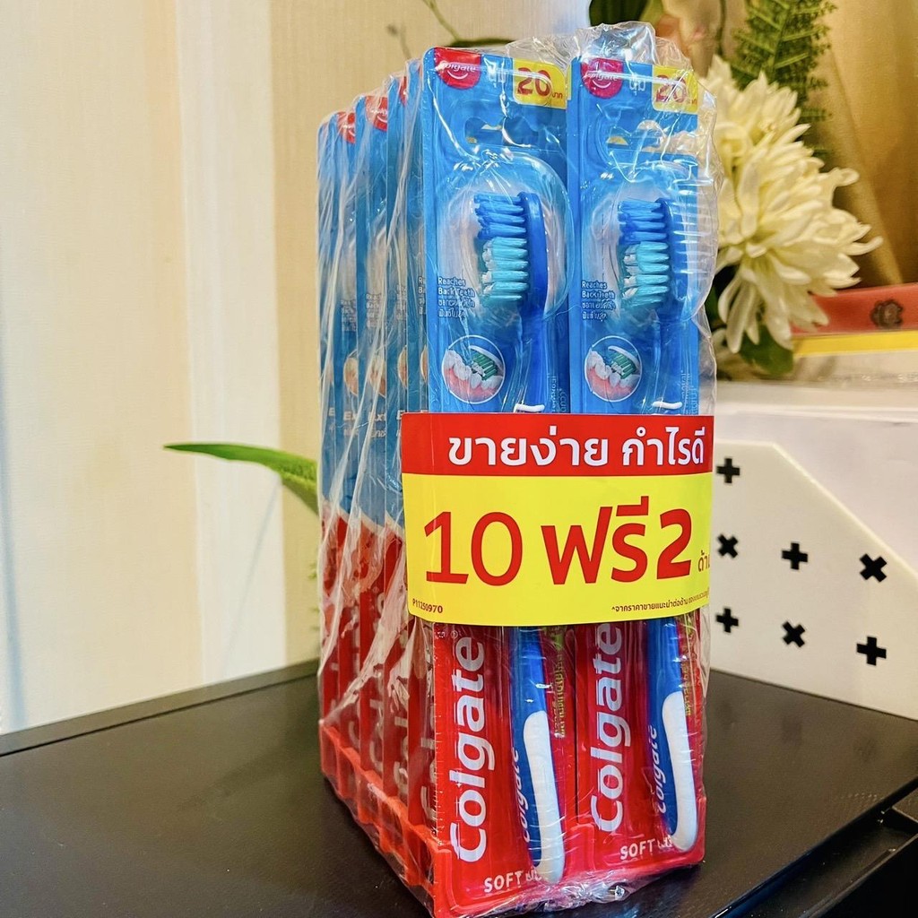 (แพค 12 ชิ้นสุดคุ้ม!!) คอลเกต แปรงสีฟัน รุ่นเอ็กตร้าคลีน ขนแปรงนุ่ม (Colgate Toothbrush Extra Clean) 10 ฟรี 2 ชิ้น ราคา ถูกที่สุด ดีลบีเคเค แกลเลอรีภาพที่ 2
