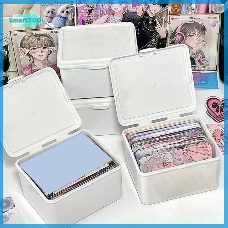 UTZN> กล่องเก็บของโปร่งใสเกาหลีการ์ด Photocard กล่องเก็บของ Photo Card Organizer Classification Flip Box ใหม่