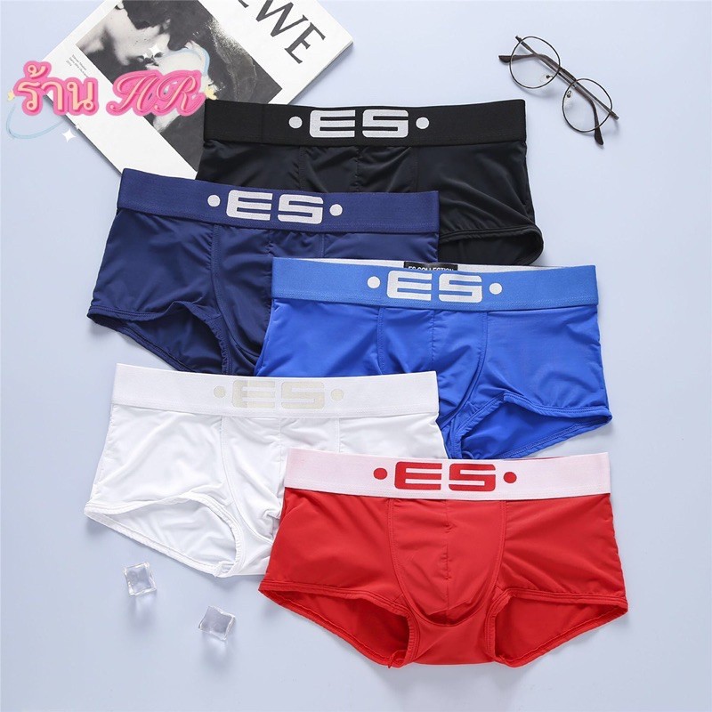 ร้าน HR พร้อมส่งกางเกงในชาย ES COLLECTION ทรงTrunk ผ้าไนลอน