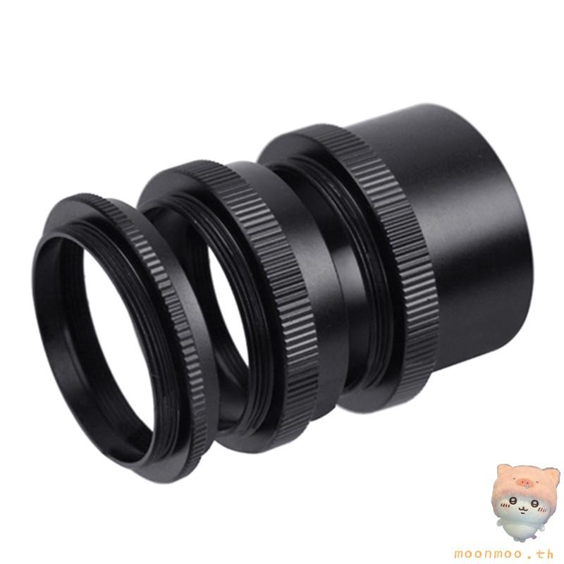 Moon Macro Extension Tube Ring สําหรับ M42 42 มม.สกรู Mount Set สําหรับฟิล์ม SLR สีดํา