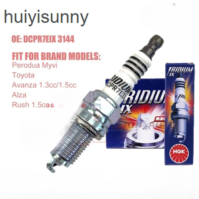 HYS 4PCS Iridium Spark Plug DCPR7EIX 3144 สําหรับ Perodua Alza Myvi 2007 Plus Icon Generation 2 Gen 