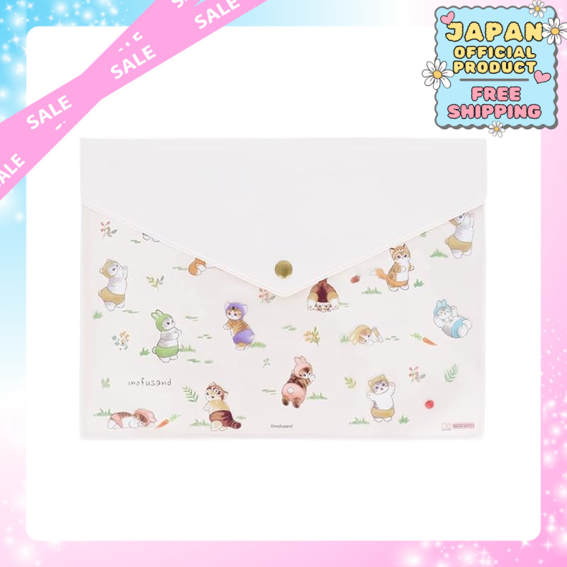 mofusand Flat Case Snap nyanpants! stationery supplies｜Japan Official