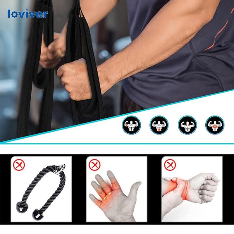[Loviver] Pulldown Rope สำหรับฟิตเนส Tricep Rope Cable Attachment