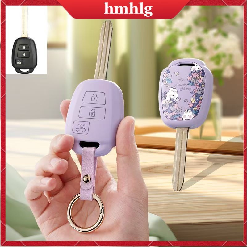 For Toyota Yaris 2019/Yaris 2023 sport/Vios 2013/Commuter 2012/Yaris/Vios 2/3/4 ปุ ่ มรถTPU Remote Key Cover Case Casing