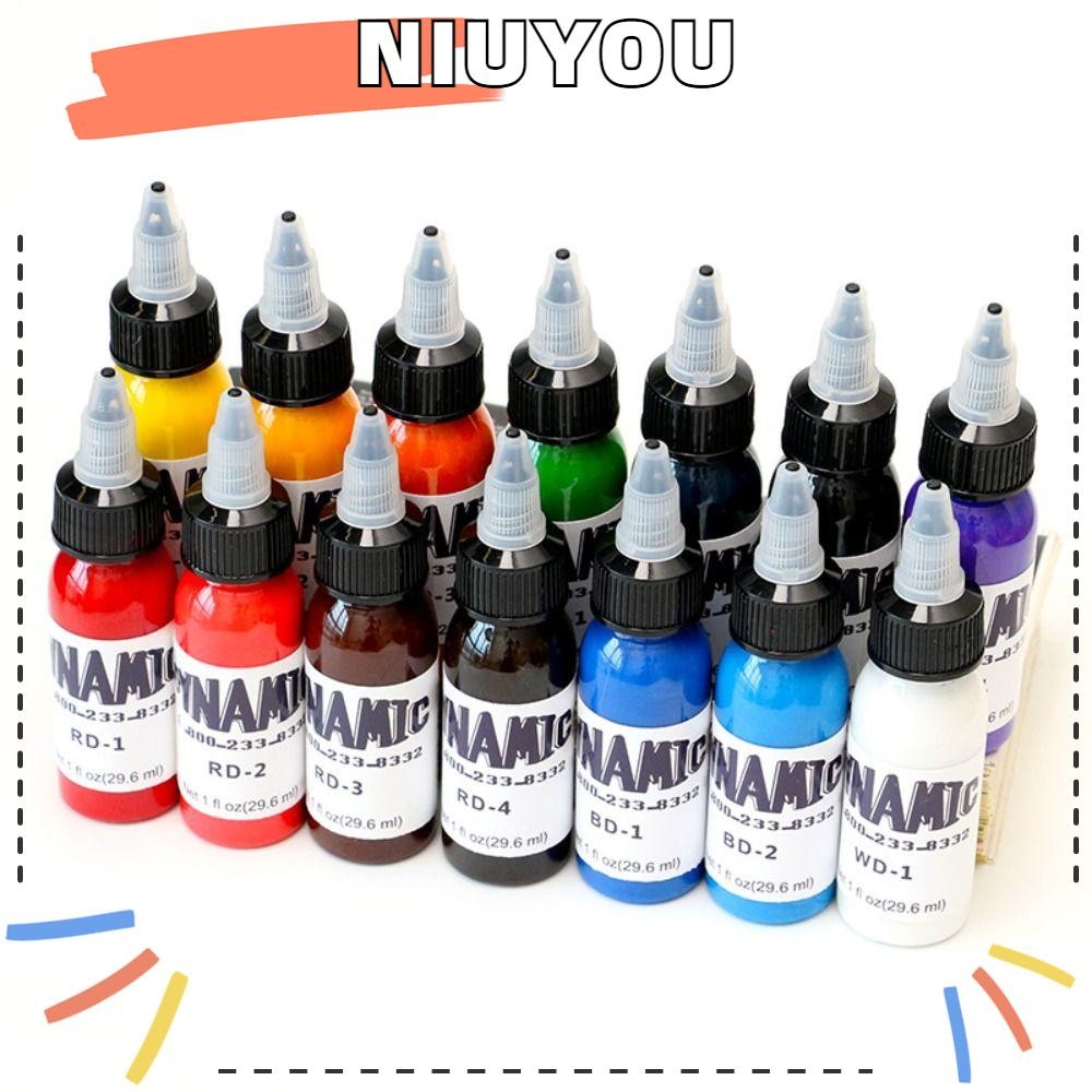 NIUYOU หมึกสักลาย อุปกรณ์เสริมหมึกสักกึ่งถาวรติดทนนาน 30 มล