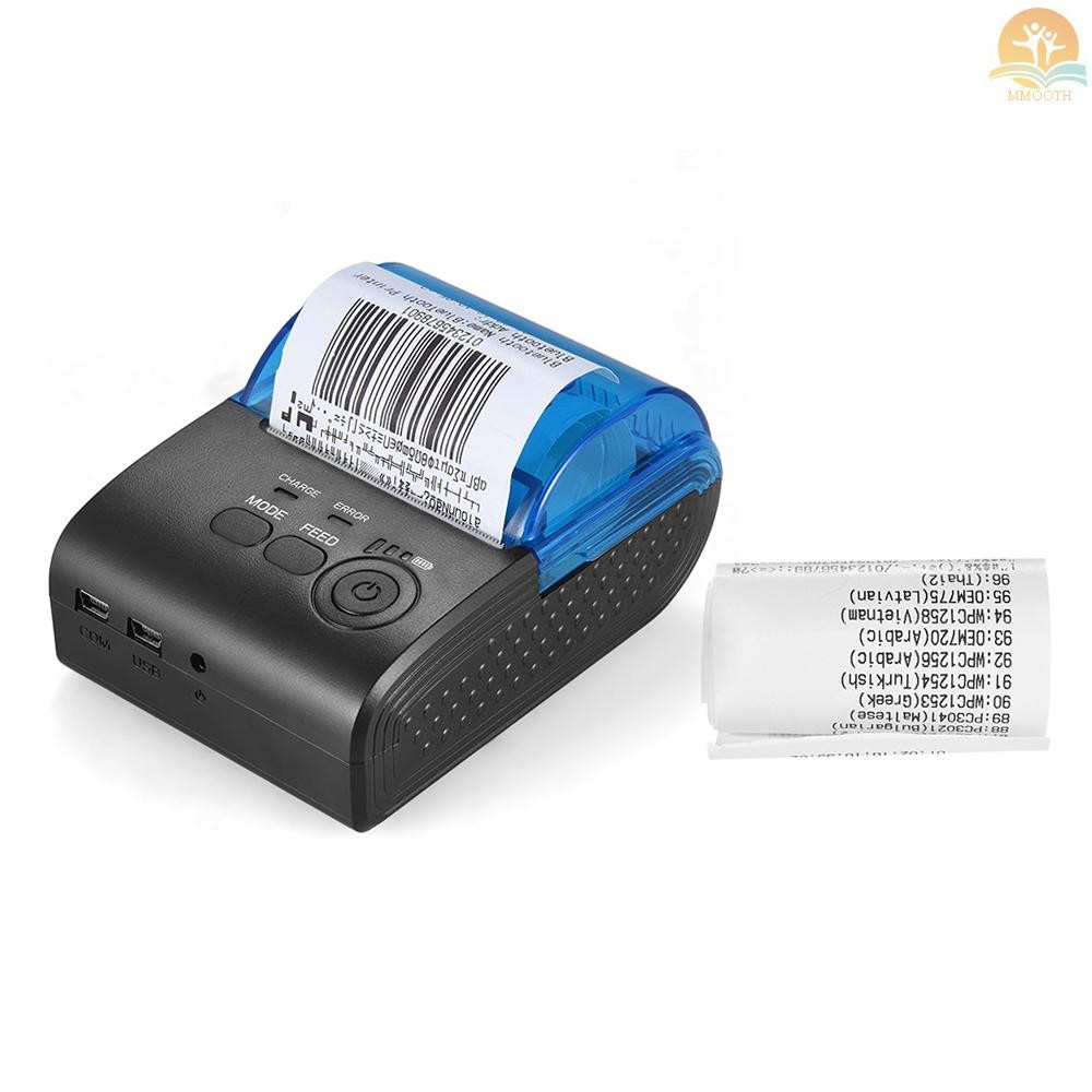 [จัดส่งที่รวดเร็ว] POS-5805DD แบบพกพา Mini 58 มม.เครื่องพิมพ์ความร้อน USB ไร้สายใบเสร็จรับเงินตั๋วบิ