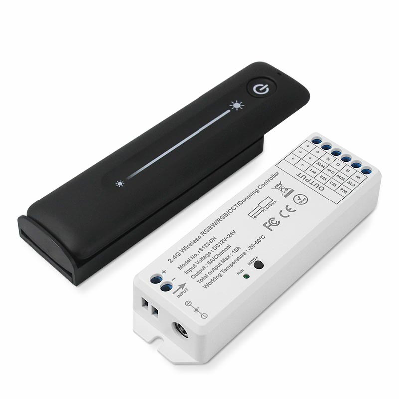 12V 24V LED Dimmer PWM ไร้สาย DIM Touch รีโมทคอนโทรล 6A Dimming สวิทช์ปรับ Bright สําหรับสีเดียว LED Strip Light