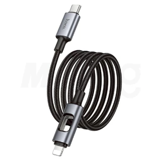 สายชาร์จ HOCO U144 สายชาร์จไนล่อนถัก ปลายสายมีไฟ LED (ชาร์จเร็ว 60W) TC-TC, PD, i0S, Type-C