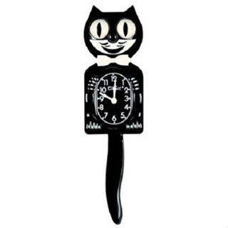 Kit Cat Clock Classic Black BC-1 Bowtie White