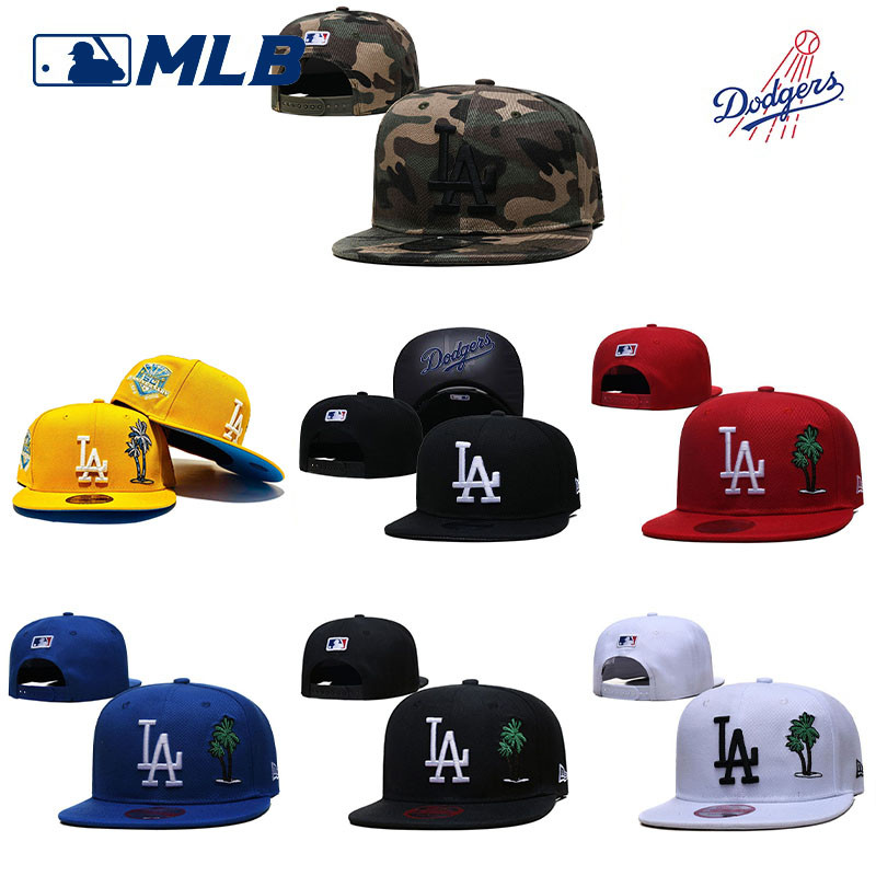 MLB Cap Los Angeles Dodgers Cap Hiphop Cap Men Cap Snapback Cap Plain Capหมวกหมวกปรับได้