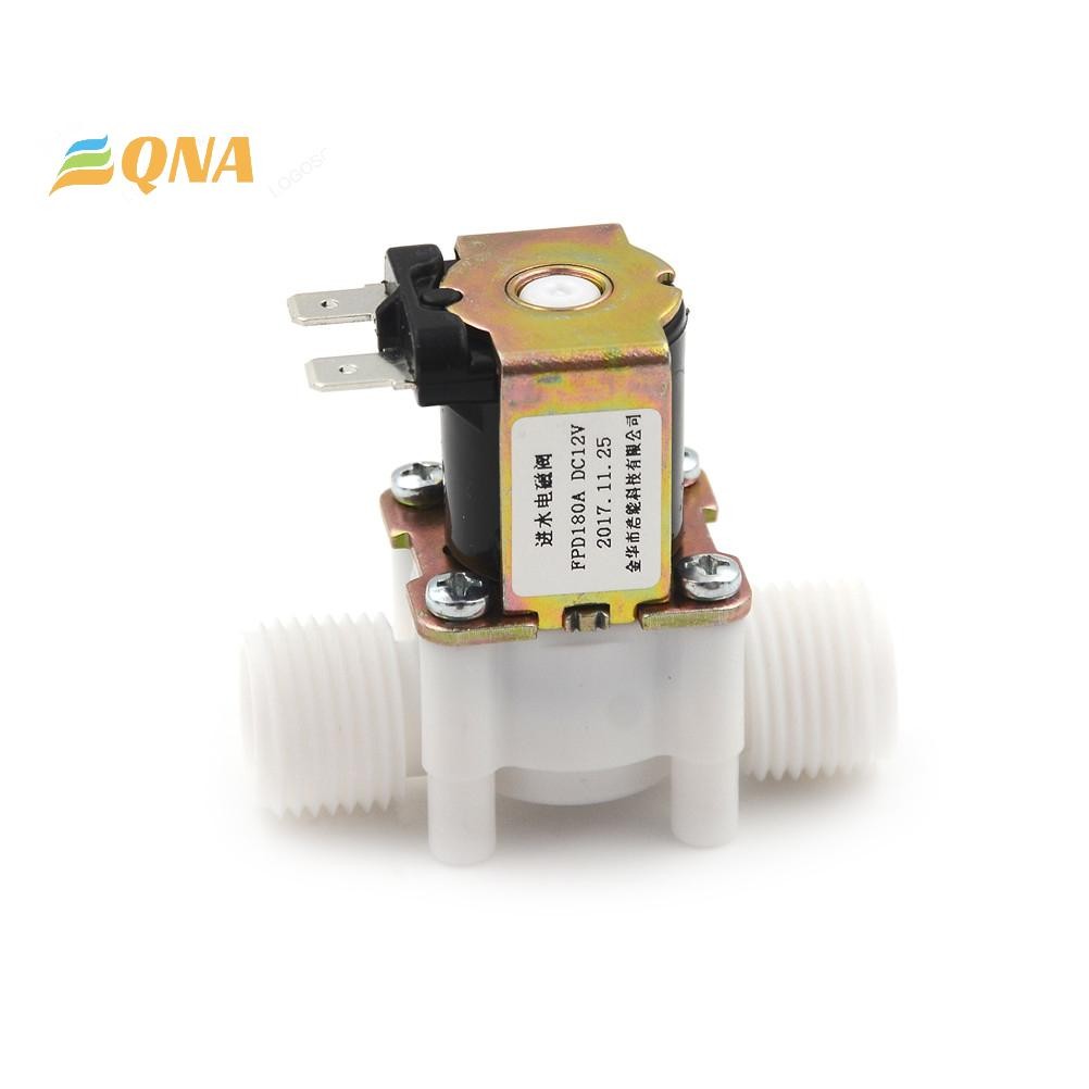 [QNA] 1/2" N/C โซลินอยด์วาล์วไฟฟ้า 12V Magnetic Water Air ปกติปิดใหม่