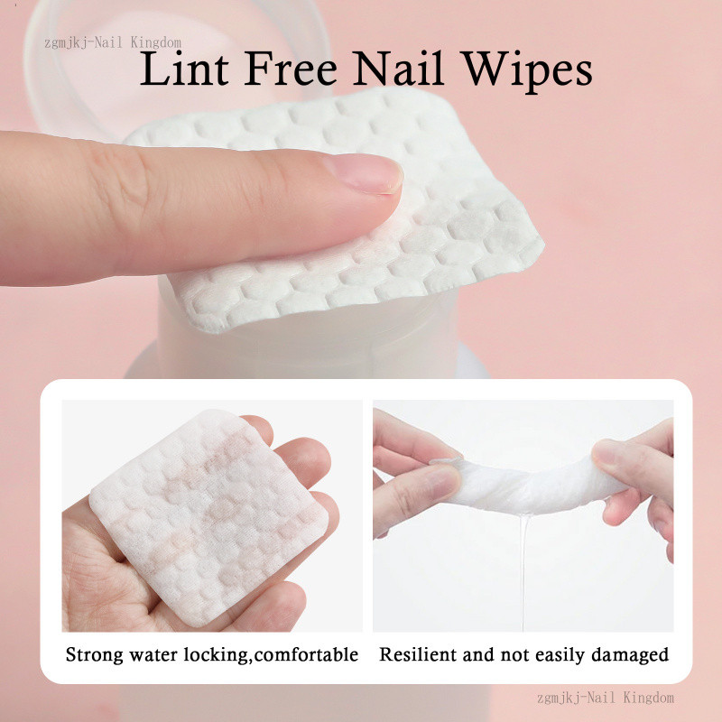 แผ่นสำลีทำความสะอาดเล็บไม่หลุดรุ่ย 200 ชิ้น / น้ำยาล้างเล็บ สำลีเช็ดทำความสะอาดและขัดเล็บ สำลีเช็ดทำความสะอาดเล็บ - รูปที่ 3