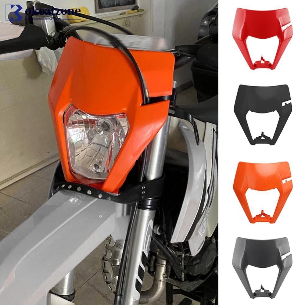 OKCATZONE ไฟหน้ารถจักรยานยนต์ฝาครอบเลนส์หน้ากาก Dirt Bike Motocross Kit สําหรับ EXC อุปกรณ์เสริม XC 