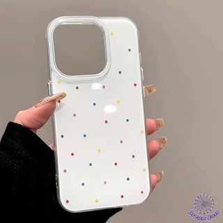 เคสไอโฟน11 เต็มหน้าจอสีสันจุดใหม่ IMD อ่อน สำหรับ iPhone 16 17 AIR 13 11 12 14 15 Pro Max 7 8 16 14 15 Plus XS XR