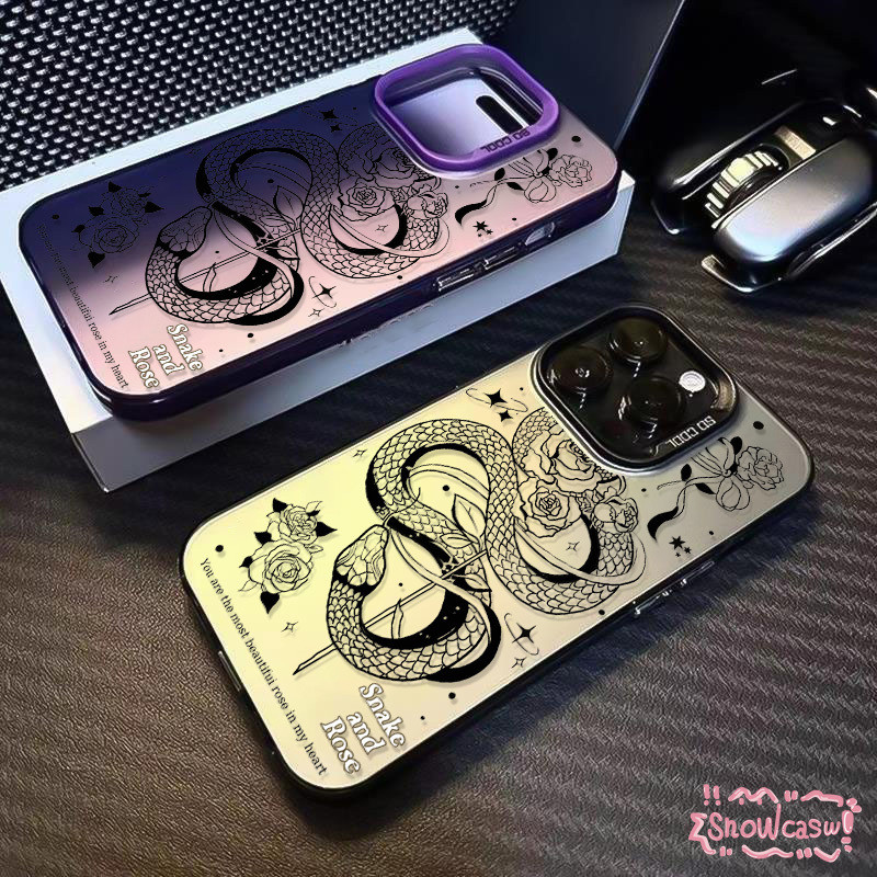 เคส OPPO A18 A17 A38 A15 A16 A7 A17K A12 A58 A54 A78 A5s A57 A77 A76 A55 A74 A31 A53 A3s แฟชั่นเย็นงูกราฟฟิตี