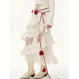 IRIS BOUTIQUE IS2025010305 Rose lace setเสื้อ กระโปรงผู้หญิง เซ็กซี่นิดๆ ใส่ไปเดท