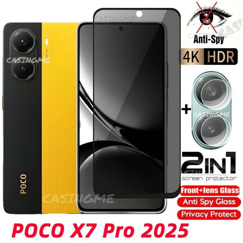POCO X8 Pro 2026 กระจกนิรภัยส่วนตัว Anti-Spy คลุมทั้งหมดปกป้องหน้าจอ Anti Peek ฟิล์มความเป็นส่วนตัวสําหรับ POCO X7 Pro 5G X7Pro PocoX7Pro 7XPro X 7 Pro 4G 5G Anti Peek ฟิล์มความเป็นส่วนตัว
