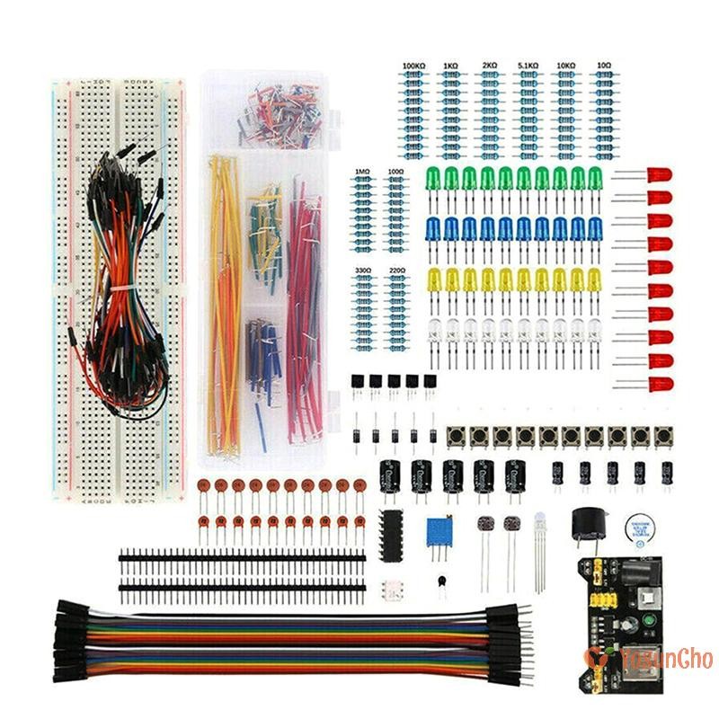 Yosuncho] DIY Starter ชุดอิเล็กทรอนิกส์ 830 Tie-points Breadboard สําหรับ Arduino UNO R3 Electronics Components Kit พร้อมกล่องใหม่
