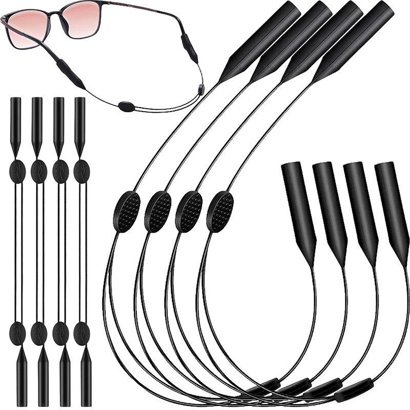 เชือกคล้องแว่นตา ซิลิโคน - สายคล้องแว่นตากีฬา - กันลื่น, ปรับได้, สากล, ยืดหยุ่น - โซ่แว่นตากันแดด - เชือกคล้องแว่นตา