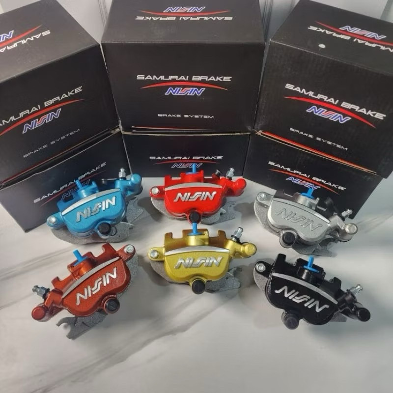 NISSIN SAMURAI 2P CALIPER NISSIN 2 PISTON SAMURAI CALIPER UNIVERSAL ซ้ายและขวา UNIVERSAL NON BRACKET