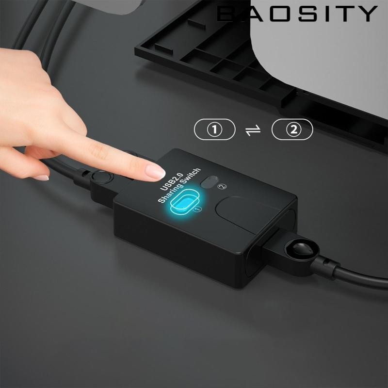 [Baosity] Printer Sharing Switch Selector 2 in 1 Share 2 คอมพิวเตอร์พร้อมสวิตช์ปุ่ม Plug and Play Switcher สําหรับคีย์บอร์ดพีซี ราคา ถูกที่สุด ดีลบีเคเค แกลเลอรีภาพที่ 4