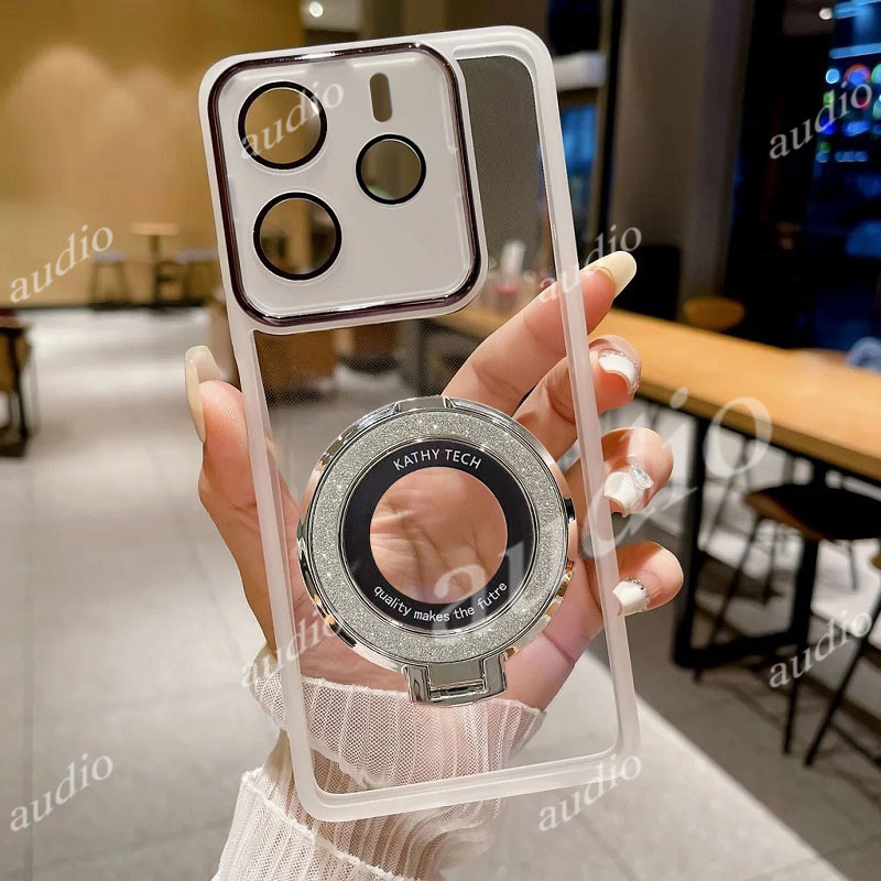 Realme 14 14T 5G Glitter Bling Magnetic Bracketเคสโทรศัพท์สําหรับRealme 14 14T Realme14 Realme14T 5G