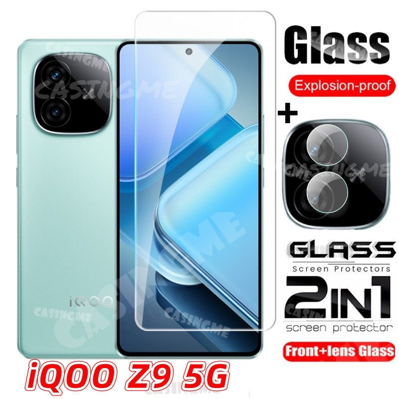 IQOO Z9 5G 2024 Z9x Film 2 in 1 Screen Protector Full Cover Tempered Glass For IQOO Z9 Z9x IQOOZ9 Z 