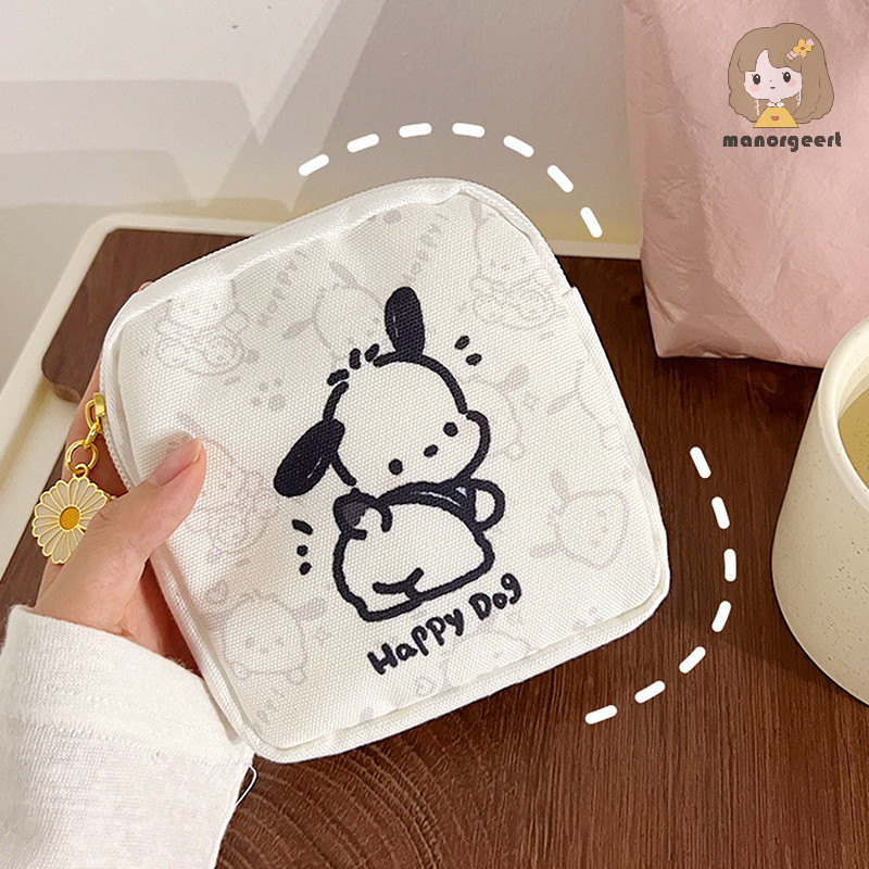 [LO] Sanrio Kawaii Pacha สุนัขผ้าอนามัยเก็บสาวน่ารักนักเรียนระยะเวลาสรีรวิทยาสุขาภิบาลแบบพกพาผ้าของขวัญ TH