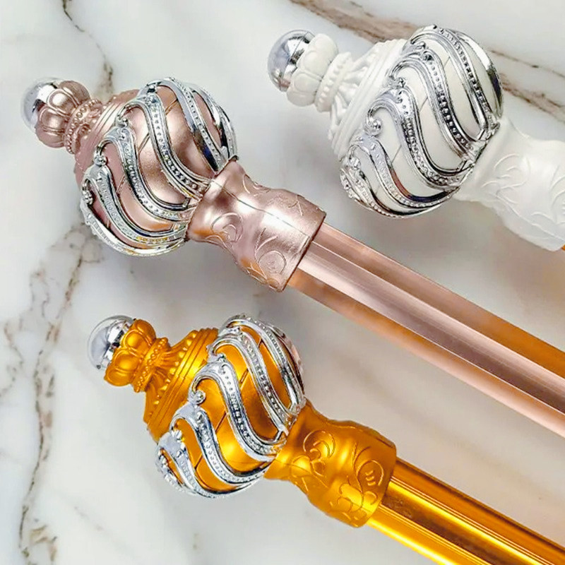 แนะนำ ผ้าม่าน 1/2/4ชิ้นยุโรปโรมันเสาก้านหัว/ราวม่านปลั๊กหมวก/ผ้าม่านพลาสติกก้าน จบ ปก/ตกแต่งบ้าน ราคาพิเศษ มีเก็บเงินปลายทาง