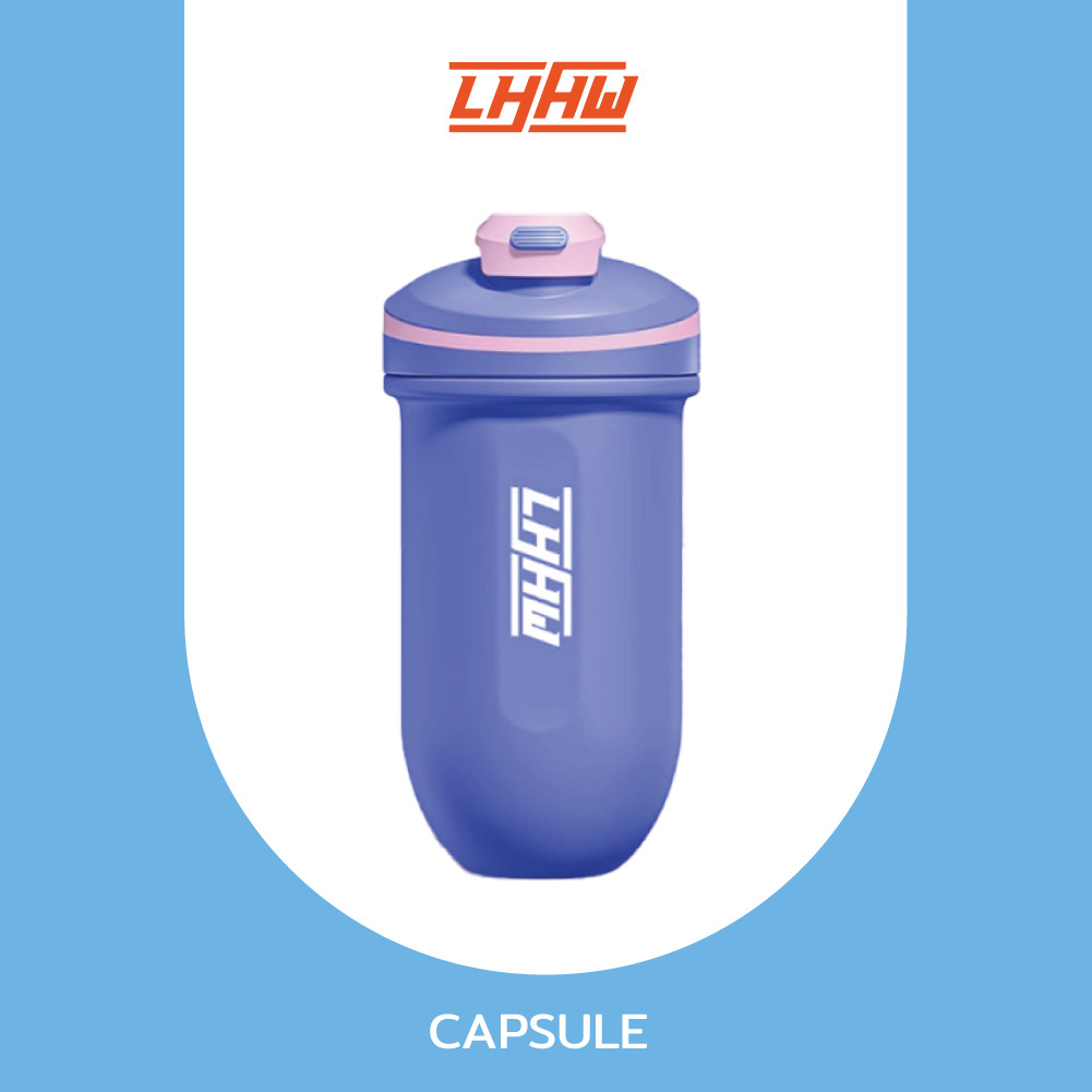 LHHW Capsule Shaker Cup เเก้วเชคเวย์โปรตีน เเก้วเก็บความเย็น วัสดุสเเตนเลส 316 ขนาดความจุ 500 มล.