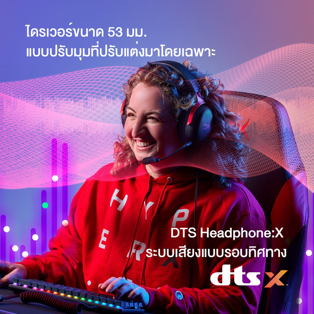 HyperX Cloud III Gaming Headset หูฟังมีสาย หูฟังเกมมิ่ง (Black) (727A8AA) ประกันศูนย์ไทย