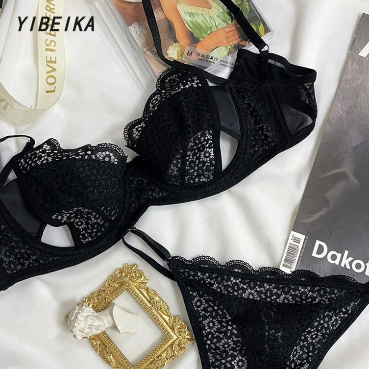 ชุดชั้นในเซ็กซี่ แต่งลูกไม้ ขนาดเล็ก สไตล์ฝรั่งเศส สําหรับผู้หญิง